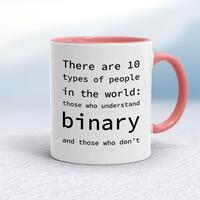There Are 10 Types Of People In The World Mug – White/Pink, 10oz