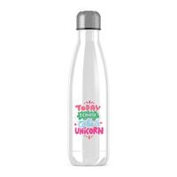 Today I Choose To Be A Unicorn Water Bottle – White, One