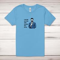 Attitude Stinks Smell My Cock Adult T-Shirt – Ocean Blue, Large