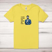 Attitude Stinks Smell My Cock Adult T-Shirt – Yellow, Large