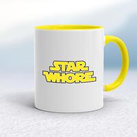 Star Whore Mug – White/Yellow, 10oz