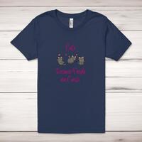 Cats, Because People Are Cunts Adult T-Shirt – Navy, Small