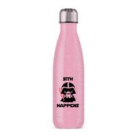 Sith Happens Water Bottle – Pink Glitter, One