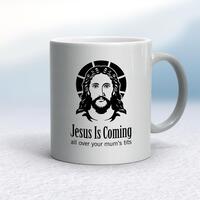 Jesus Is Coming Mug – Silver, 10oz