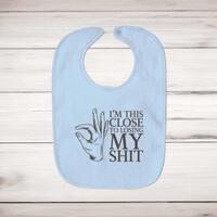 Losing My Shit Baby Bib – Blue, One