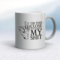 Losing My Shit Mug – Silver, 10oz