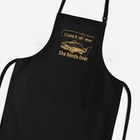 I Love It When She Bends Over Apron – Black, One