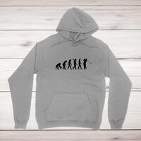 Evolution Of A Golfer Hoodie – Grey, Extra Large