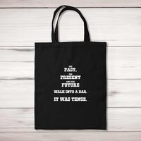 The Past, The Present & The Future Tote Bag – Black, One