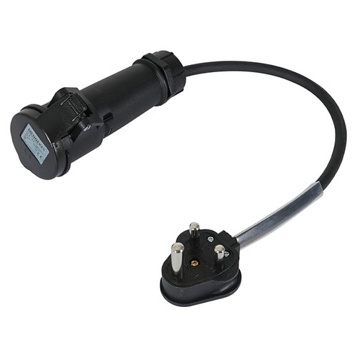 15A Male to 16A Mennekes Female Adaptor with Titanex Rubber Cable 0.35m