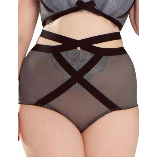 Scantilly by Curvy Kate Captivate High Waist Brief - Slate
