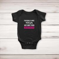 The Bitch Button Babygrow – Black, 0-3 Months