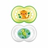 Image of MAM Crystal Soother 2 Pack 6+ mths Cat/Bird