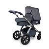 Image of Ickle Bubba Stomp v4 Carrycot and Pushchair (Frame: Chrome, Fabric Colour: Blueberry)