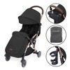 Image of Ickle Bubba Globe Prime Stroller (Frame: Rose Gold, Fabric Colour: Black)
