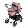 Image of Ickle Bubba Comet 2 in 1 Pushchair (Frame: Black, Fabric Colour: Dusty Pink, Handle Bars: Black)
