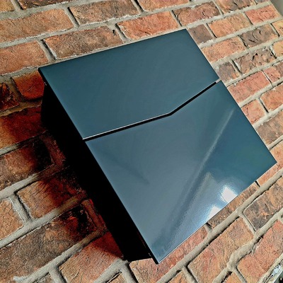 Envelope Steel Letterbox, Mailbox, Postbox, - Anthracite Grey, Wall-mounted, Lockable & Secure