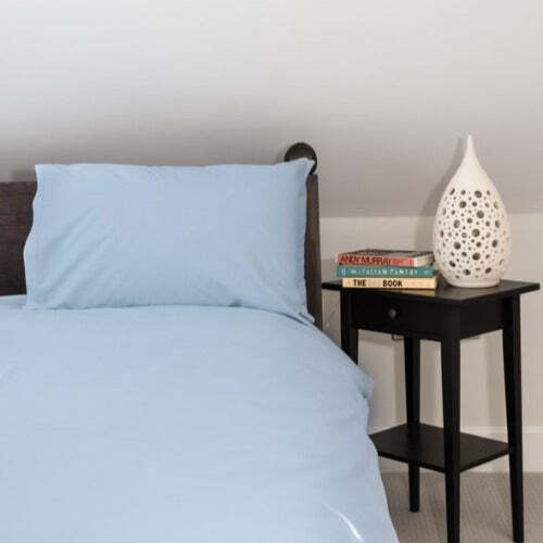 Polycotton Pale Blue - Extra Large Single Duvet Cover Set
