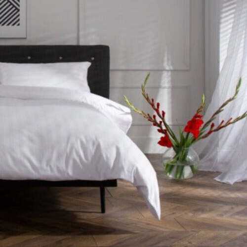 Polycotton Sateen Stripe - Extra Large Single Duvet Cover Set