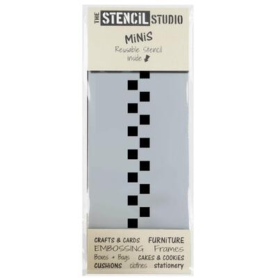 Stencil MiNiS - Checkers Border - 20% off 4+ - Sheet Size 20 x 8 cm