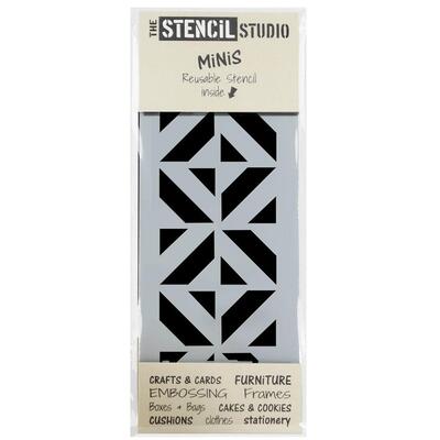 Stencil MiNiS - Chevron Cube - 20% off 4+ - Sheet Size 20 x 8 cm