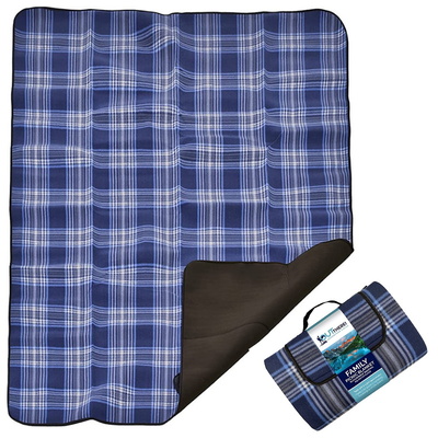 Extra Large 2M Waterproof Family Picnic Blanket - BLUE