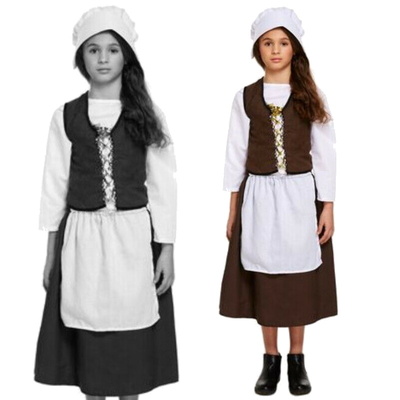 Victorian Maid World Book Day Fancy Dress Costume Age 7-9 Years