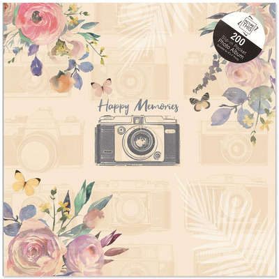 Happy Memories Slip-In Photo Album Holds 200 4″ x 6″ Photographs