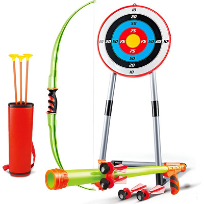 2 in 1 Bow and Arrow & Blowpipe Garden Archery Games Set