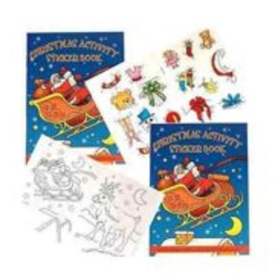 10 x Father Christmas 36 Page Kid's Activity Colour Sticker Books 3140