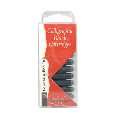 Manuscript Black Fountain Pen Cartridges