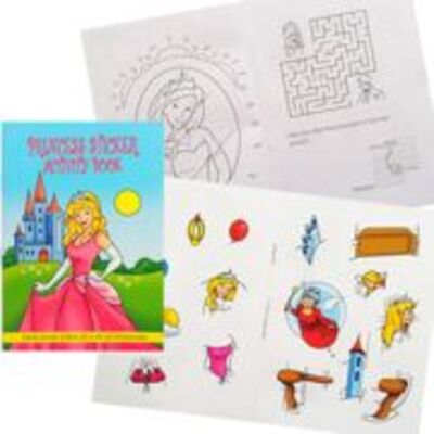 Childrens Princess Activity Sticker Book Party Favour - 3080-PRISAB
