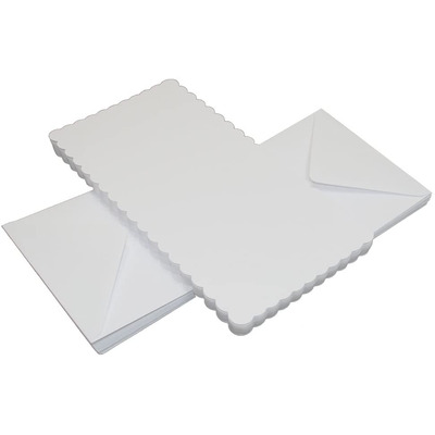 Craft UK 6x6 White Scalloped Card Envelopes