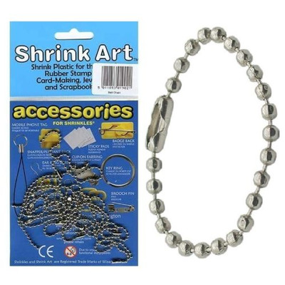 16 Key Ring Ball Chains Shrink Art Shrinkies Shrinkles Accessory Pack