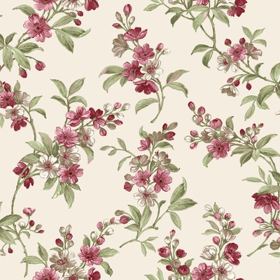 Cottage Chic Ramabe Edra Wallpaper Galerie Red 84005