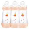 Image of MAM Easy Start Bottle 260ml 3 Pack Colours of Nature (Colour: Pink)