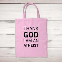 Thank God I’m An Atheist Tote Bag – Pastel Pink, One