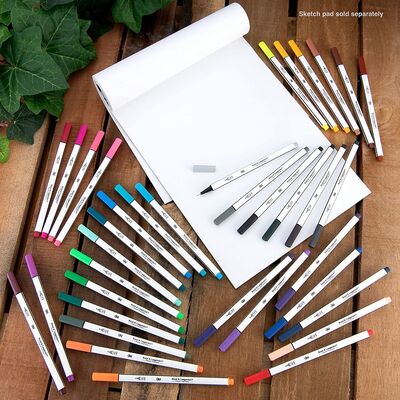 36pc Assorted Fine Line Detail Artist Colouring Pens Markers