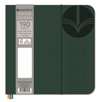 190 Page Easynote Luxury Square Dotted Journal Notebook - DARK GREEN