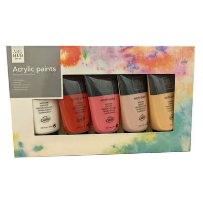 Set Of 5 Tubes Acrylic 75ml Artist Paints - Neutral Tones