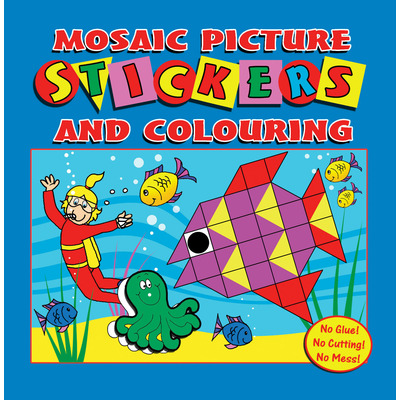 Mosaic Pictures Sticker And Colouring Activity Books - 3105 - Blue