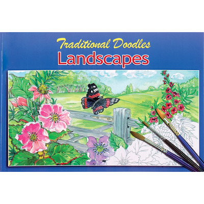 Adult Level Doodle Colouring In Painting Sketch Books - Landscapes