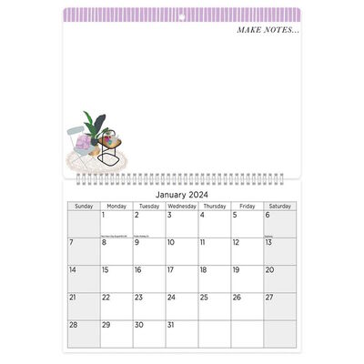 2024 Hanging Dry-Wipe Calendar Family Organiser - Assorted - Table