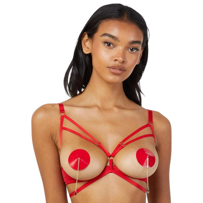 Playful Promises WWL990 Wolf & Whistle Sarah Open Cup Bra WWL990R Red WWL990R Red