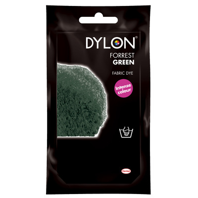 50g Dylon Hand Wash Fabric Dye Sachets - 17 Assorted Colours - FOREST GREEN (50g)