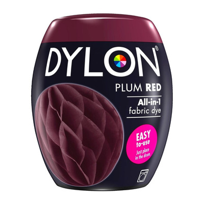 350g Dylon Fabric & Clothes Dye Machine Wash Pods - PLUM RED (350g)
