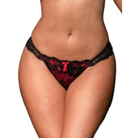 Pour Moi Amour Brazilian Brief – Black/Scarlet – L – 14