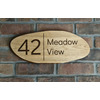 Image of Contemporary Wooden House Sign