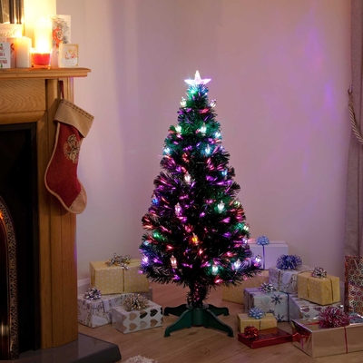 5ft Victoriana Colour Changing Lantern Fibre Optic Christmas Tree
