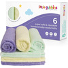 Image of Little Gubbins Super Soft & Reusable Bamboo Baby Washcloths 6 Pack